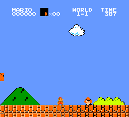 Super Mario Brothers, running on xNES